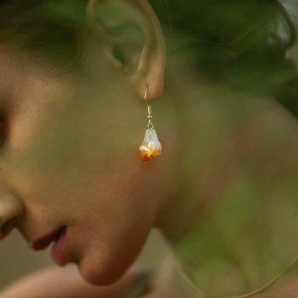 Handmade Citrine Crystal Earrings for Confidence and Self-Love - Picture 3 of 4